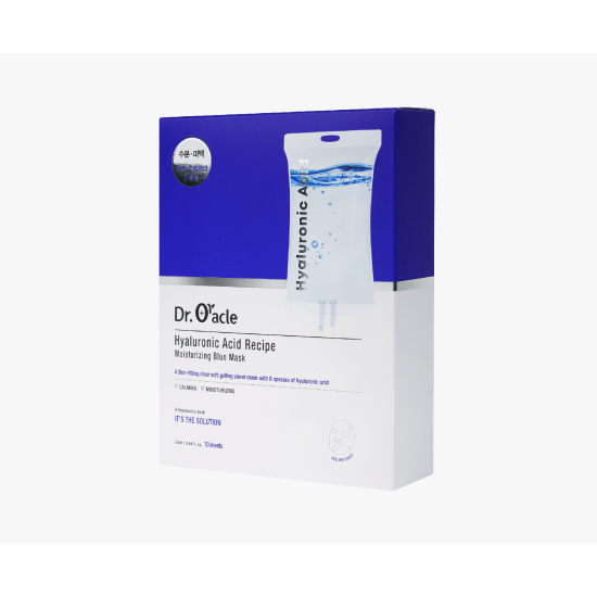Dr.Oracle Набор масок «Гидробаланс» с гиалуроновой кислотой Hyaluronic Acid Recipe Moisturizing Blue Mask (10 шт)