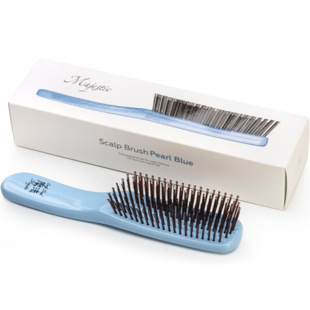 MAJESTIC Расческа для жестких и густых волос Pearl Blue