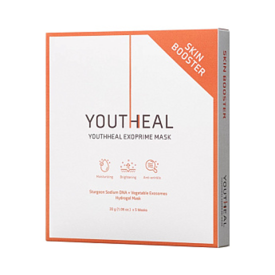 Гидрогелевая маска с двойным ПДРН и двойными экзосомами 5*30 гр  YOUTHHEAL Exoprime Mask